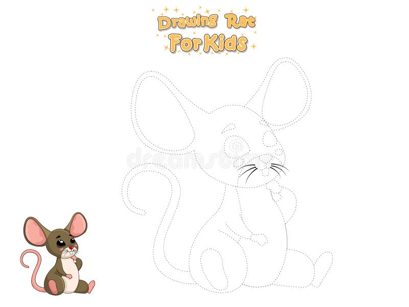 Drawing and Paint Cute Cartoon Rat. Educational Game for Kids Stock Vector - Illustration of hand, draw: 170775601 Drawing and Paint Cute Cartoon Rat. Educational Game for Kids Stock Vector - Illustration of hand, draw: 170775601