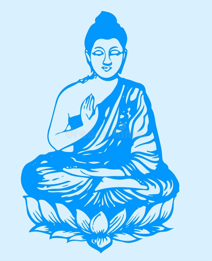 The Inner Peace Gautam Buddha, Painting by Emerging Artist Mithun Das