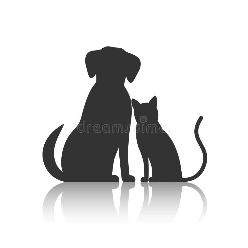 Drawing of pets monochrome illustration. vector illustration