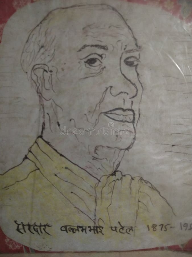 Pencil Sketch Of Sardar Vallabhbhai Patel - Desi Painters