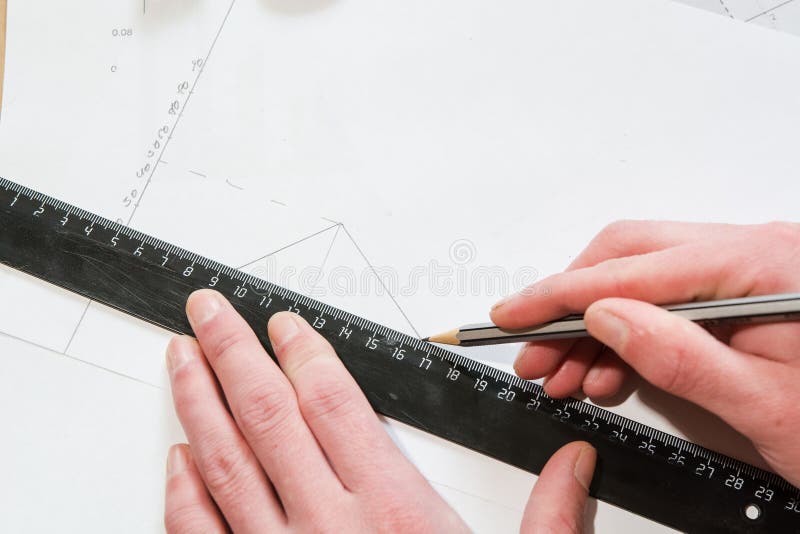 Drawing, project stock image. Image of office, designer - 82688483