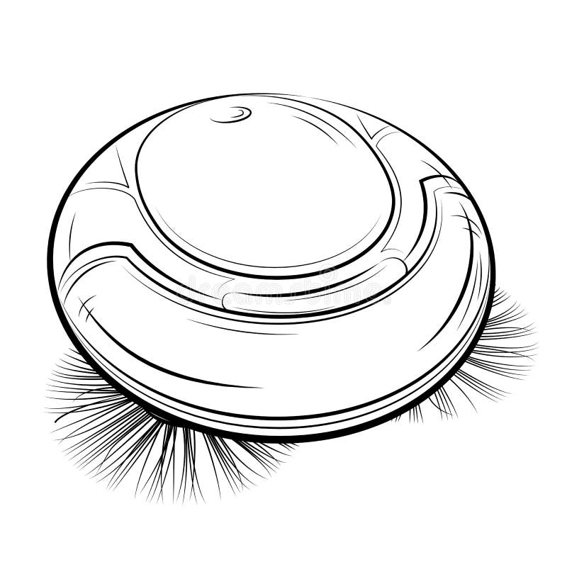 Drawing of the Robotic Vacuum Cleaner Stock Vector Illustration of