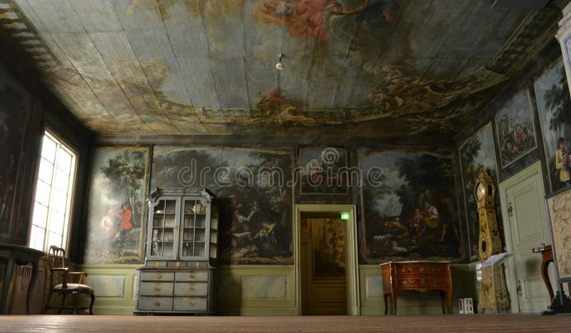 Drawing room National Museum Helsinki. Rococo style drawing room at National Museum in Helsinki Finland royalty free stock images Drawing room National Museum Helsinki. Rococo style drawing room at National Museum in Helsinki Finland royalty free stock images