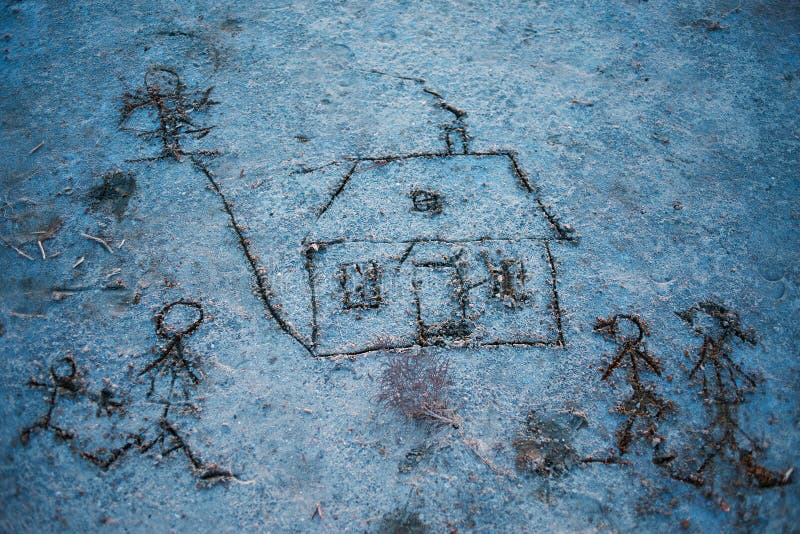 Drawing in the sand royalty free stock photography Drawing in the sand royalty free stock photography