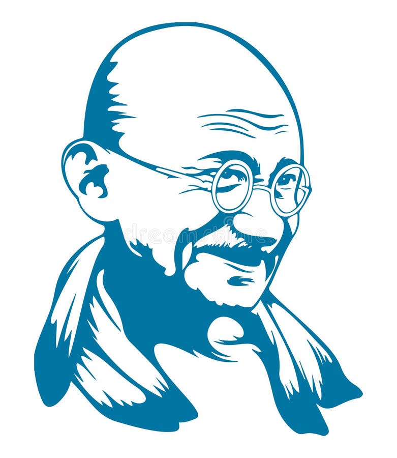 Outline Sketch – Mahatma Gandhi - Desi Painters