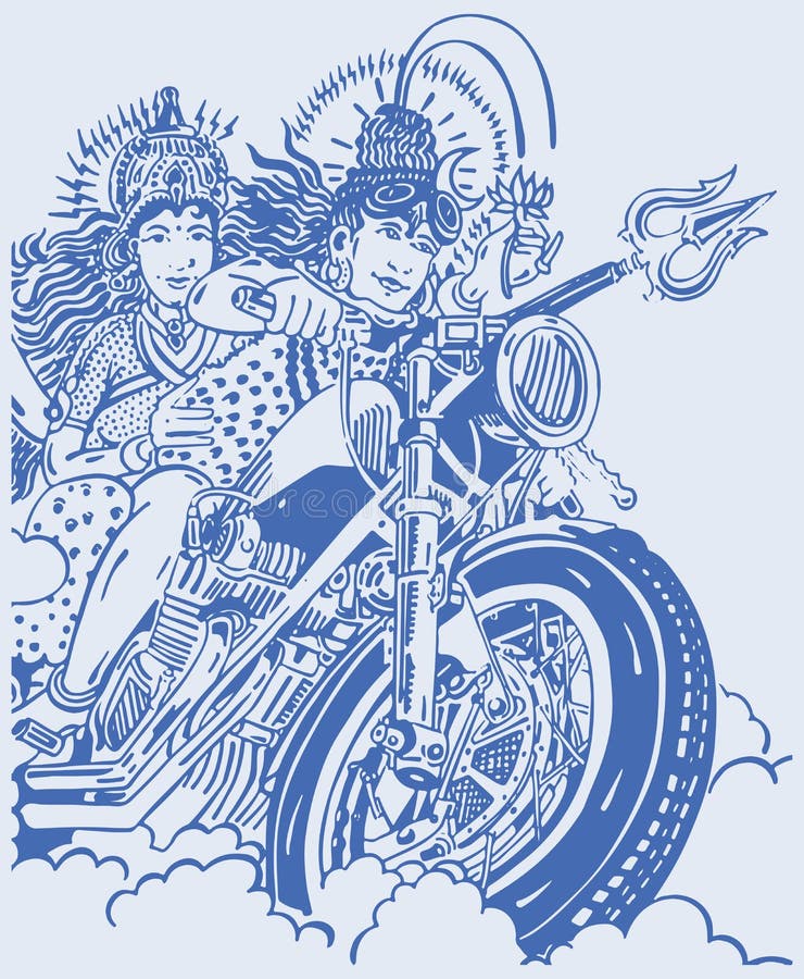 Shiva Parvati Lord Shiva Drawing Images : Cotton kalamkari picture of