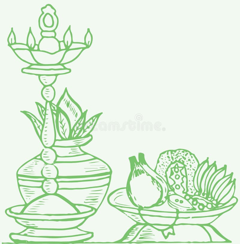 How to Draw Traditional Romantic Couple In Puja