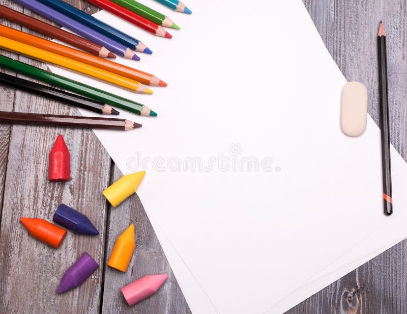 Drawing tools stock photo. Image of education, light 51621054