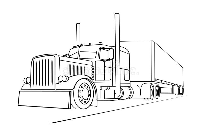 On the image it is presented drawing of the truck transporting a load stock...