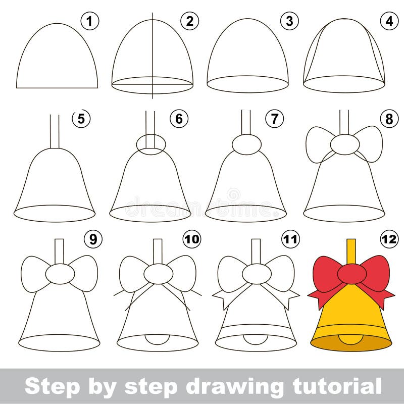 Drawing Tutorial For Preschool Children Stock Vector