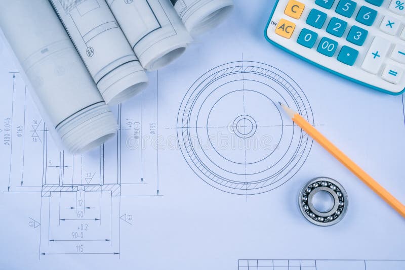 Drawing and various details royalty free stock image