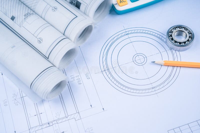 Drawing and various details royalty free stock photos