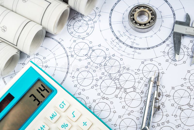 Drawing and various details royalty free stock photography