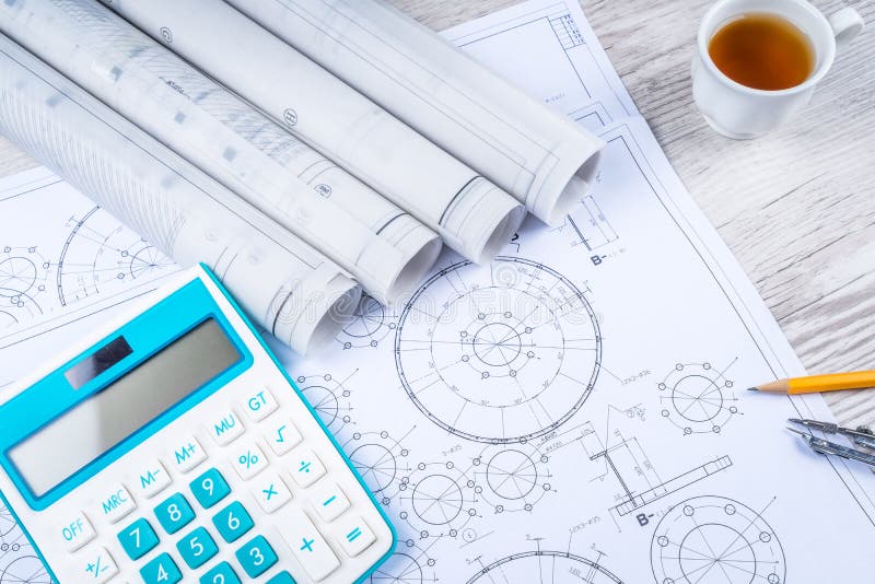 Drawing and various details royalty free stock images