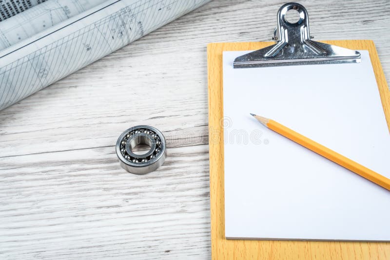 Drawing and various details stock image