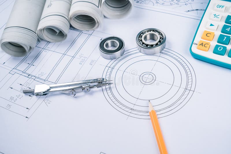 Drawing and various details royalty free stock image