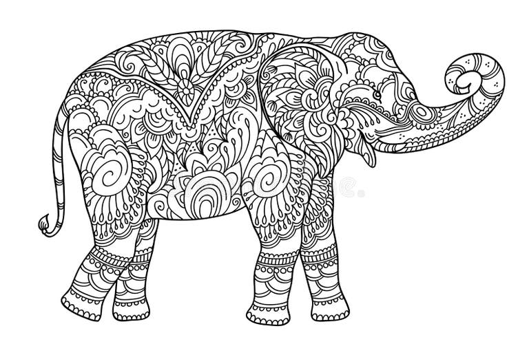 Elephant Black White Stock Illustrations – 15,342 Elephant Black White ...