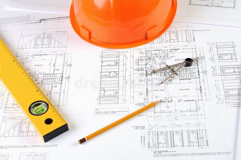 Drawings of building royalty free stock photos