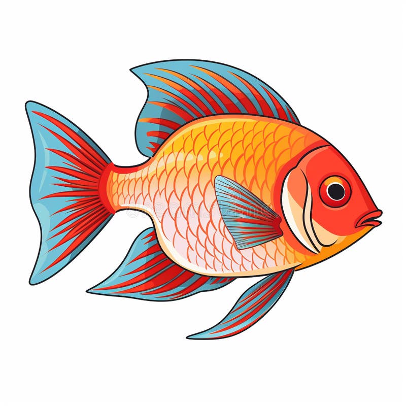 Drawings of Tropical Fish Oceanic Whimsy Stock Illustration