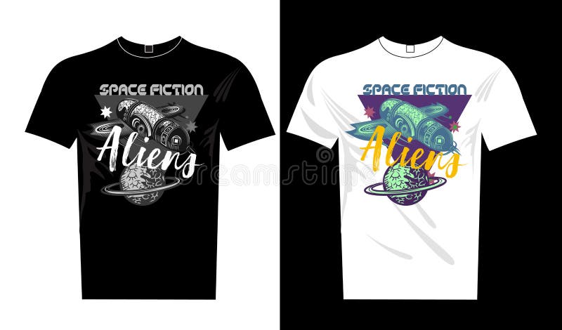 Drawings vintage illustration with space alien ,vector illustration. vector illustration