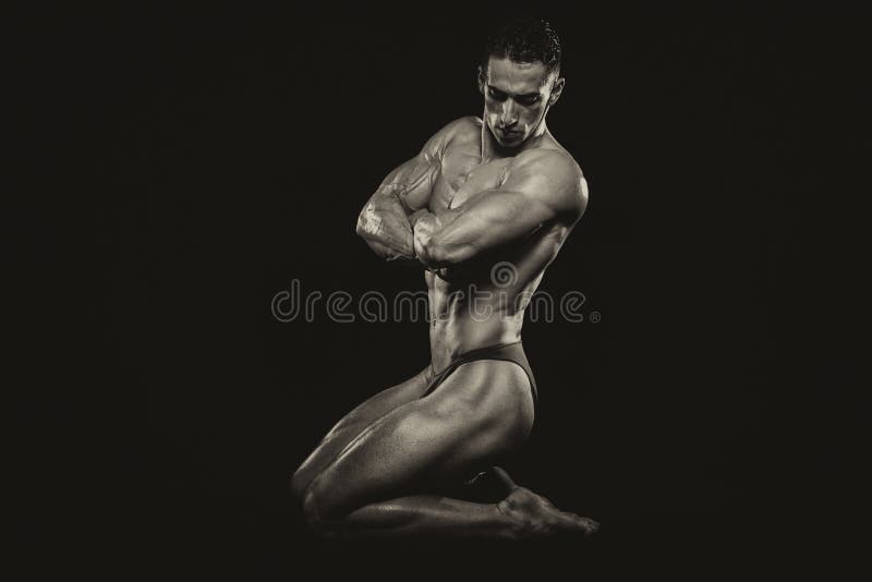 Dream Body On Black Background stock photos