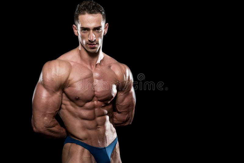 Dream Body On Black Background stock image