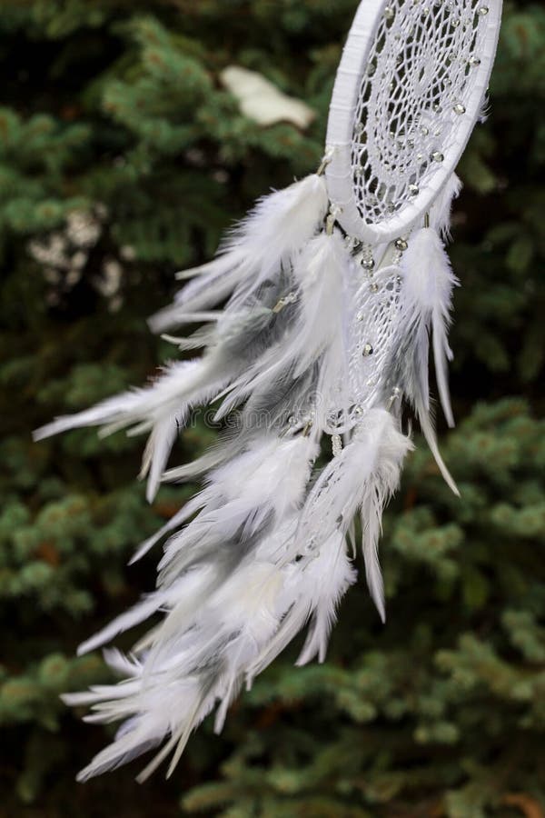 Handmade Dream Catcher With Feathers Threads And Beads Rope Hanging ...