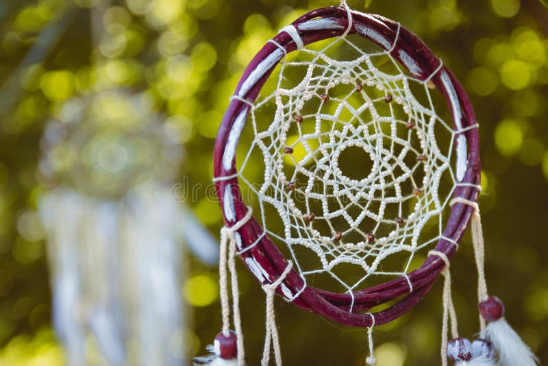 Dream Catchers Hanging at Outdoors Stock Image Image of dreamcatcher