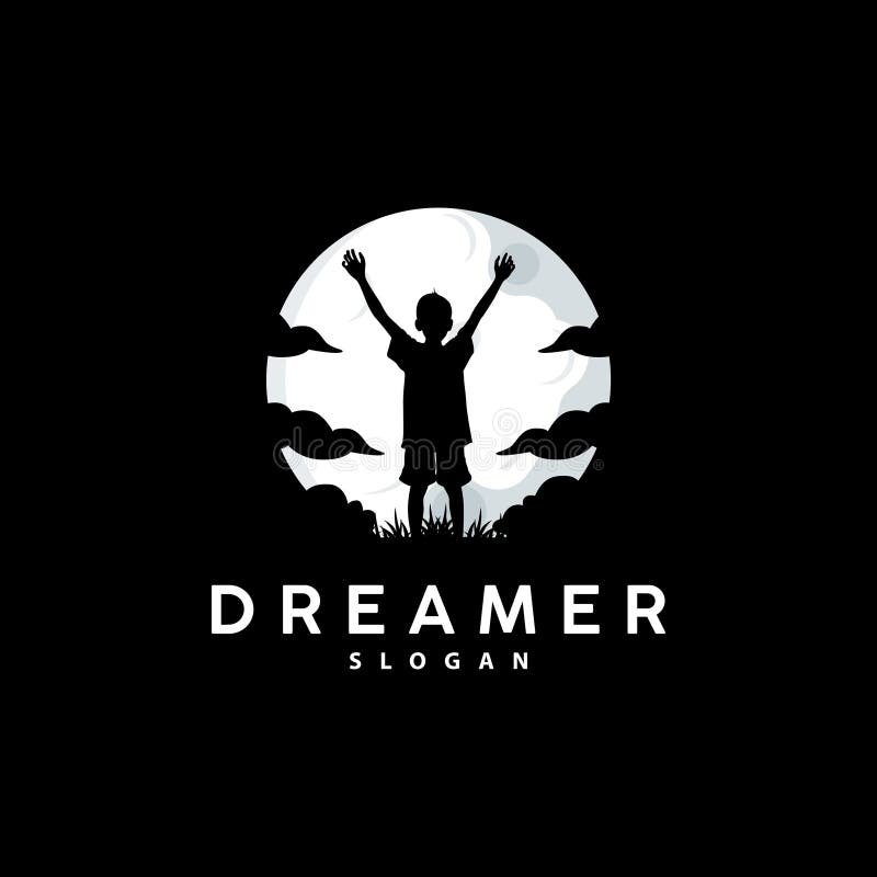Dream Logo, Kid Dream Inspirational Design, Vector Reaching Star Fun ...