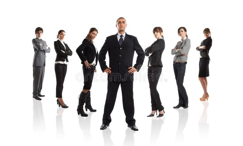 Young attractive business people - the elite business team. Young attractive business people - the elite business team