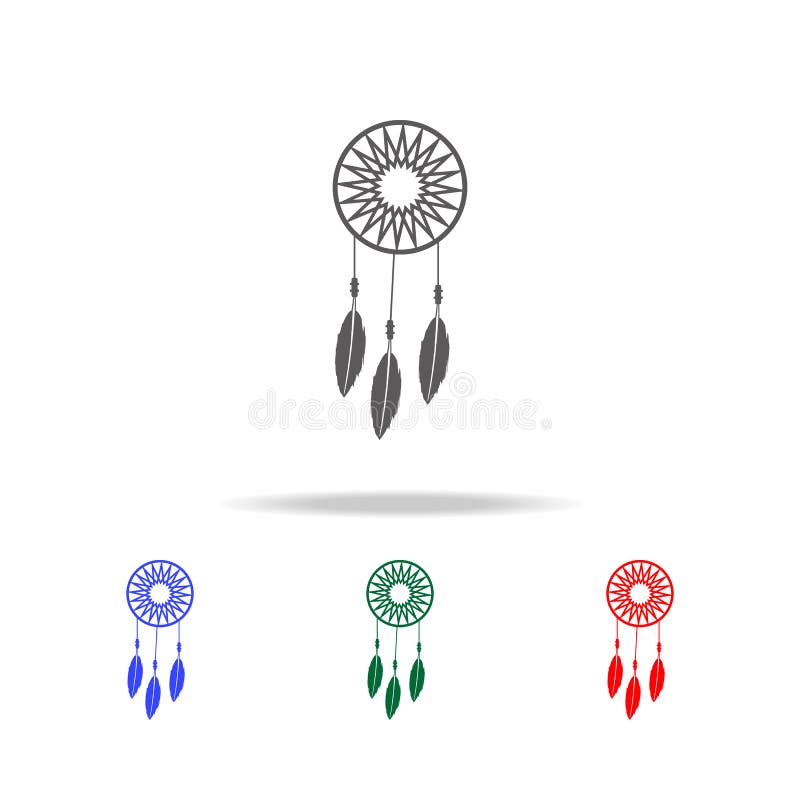 Dream Catcher Icon Flat Graphic Design Stock Illustration