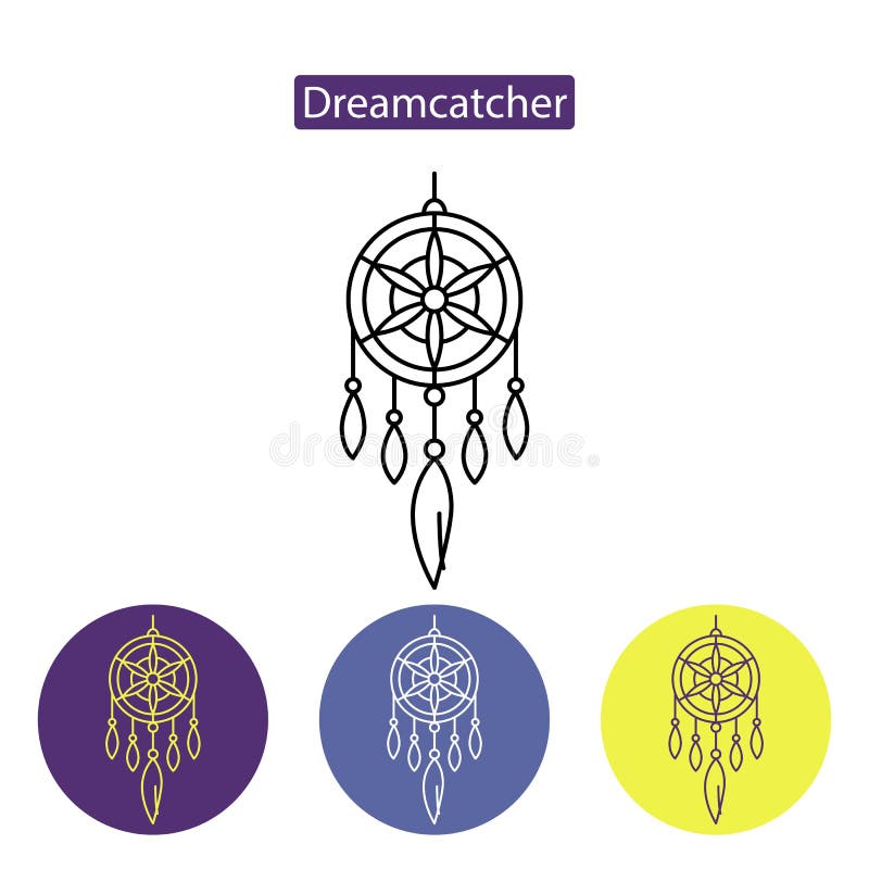 Dream catcher icon design template Royalty Free Vector Image