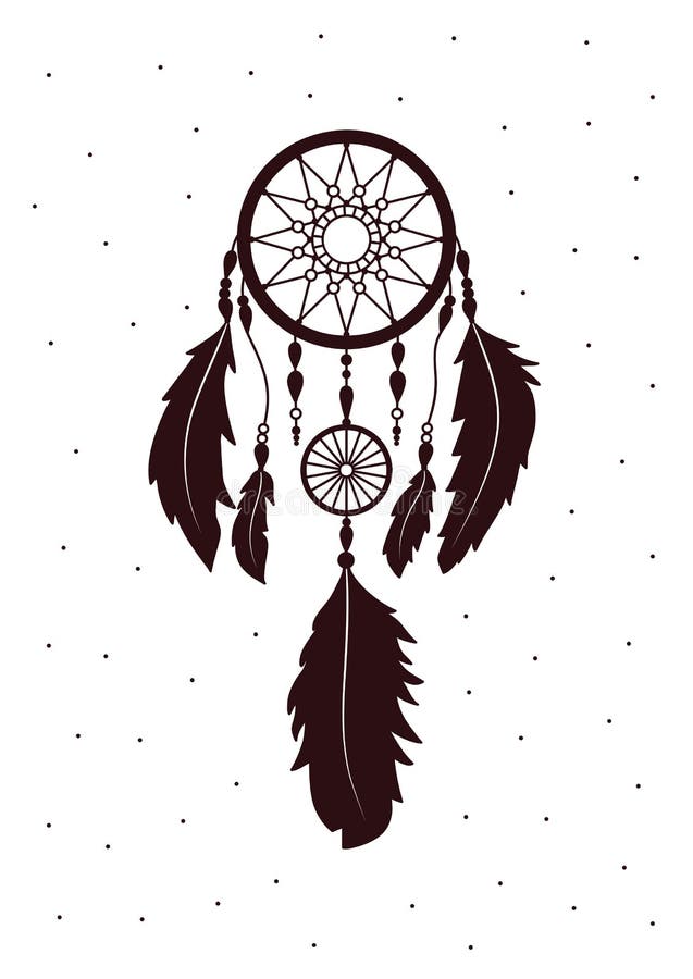 Dreamcatcher с пер Этническое искусство с коренным американцем Indi бесплатная иллюстрация Dreamcatcher с пер Этническое искусство с коренным американцем Indi бесплатная иллюстрация