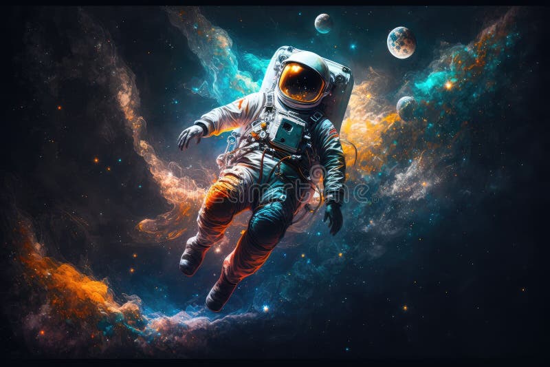 Astronaut or Spaceman Floating in the Space Editorial Stock Photo - Image  of exploring, dream: 121321918