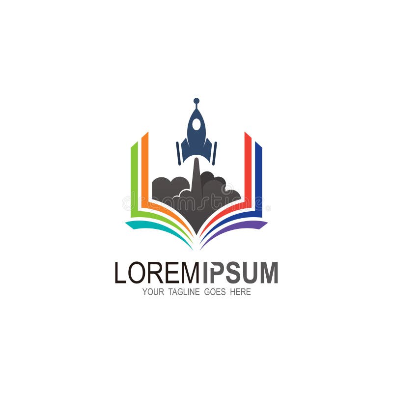 Education Logo, Kids Logos are Reading Books Stock Vector