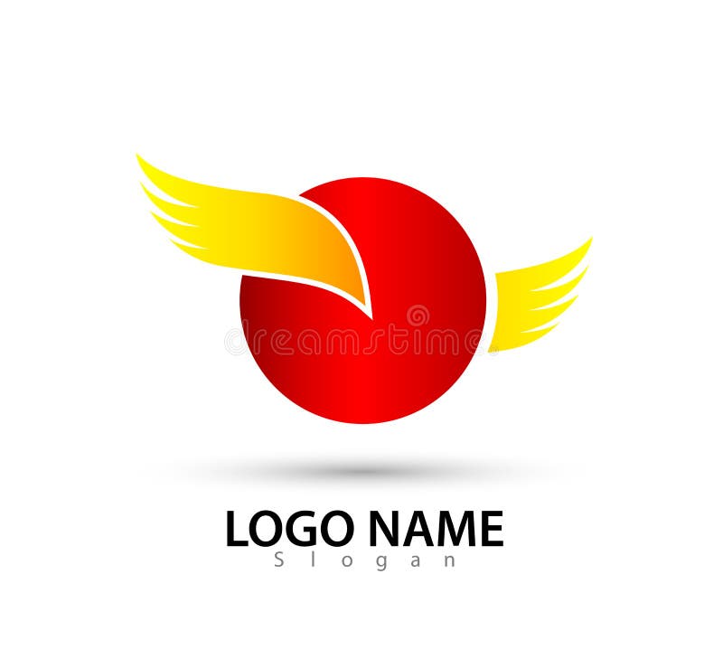 Wing circle shaped Logo Template. Identity, vector, illustration. vector illustration Wing circle shaped Logo Template. Identity, vector, illustration. vector illustration