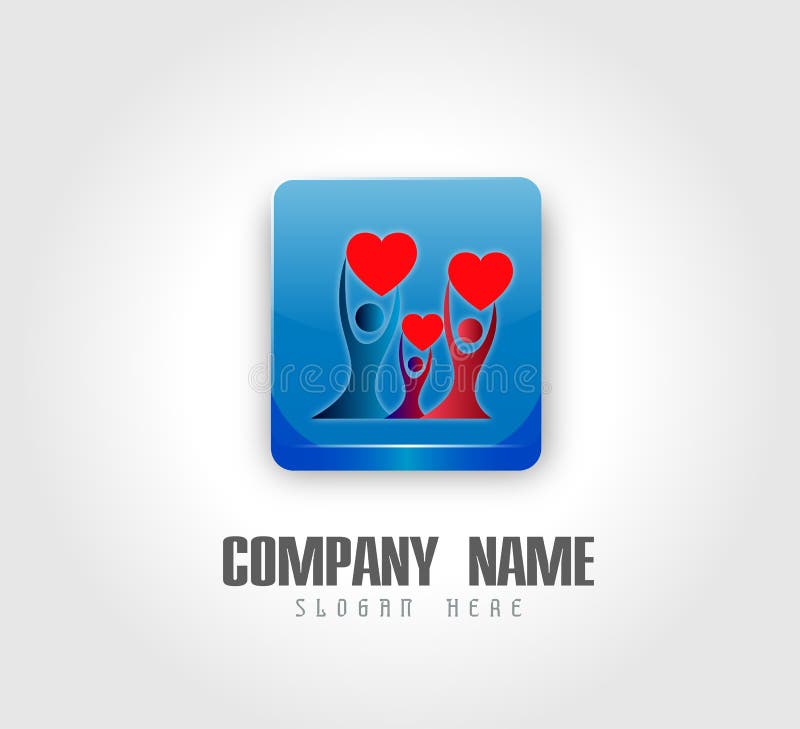People union team work celebrating happyness family Love Union home house logo. royalty free illustration People union team work celebrating happyness family Love Union home house logo. royalty free illustration