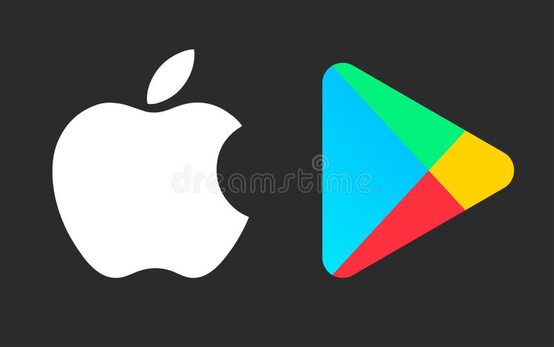 Google Play App Store Icons. Download from Google Pay. Editorial Image ...