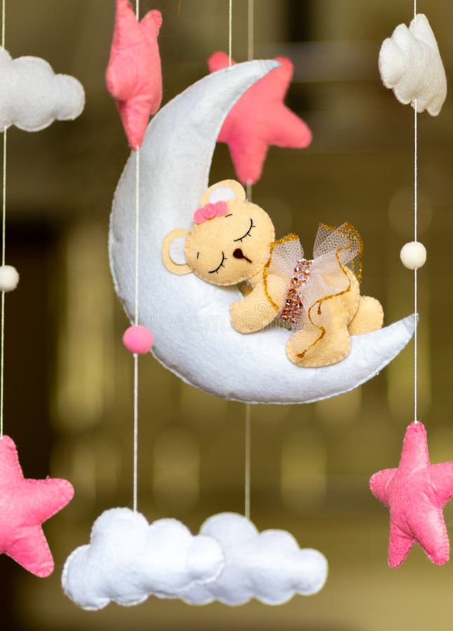 Yinuoday Baby Crib Mobile Soft Felt Cot Mobile Baby Room Hanging Decoration Photography Props 