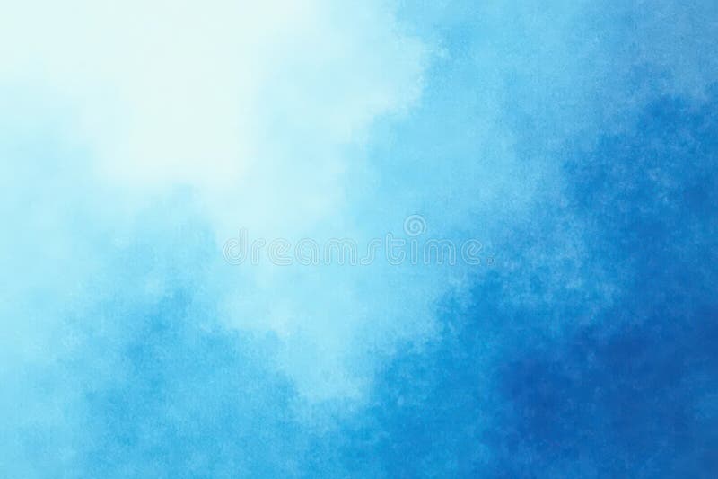 Dreamy blue azure watercolor blend soft abstract texdrop soft ilustracji