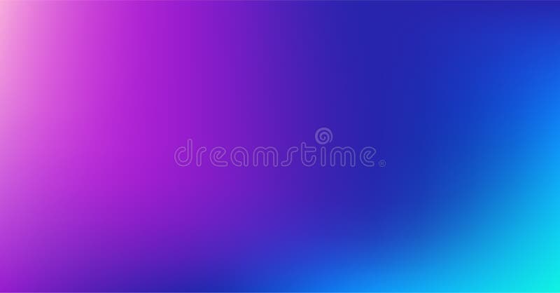 Purple Blue Gradient Vibrant Dreamy Vector Background. Sky, Water Color Overlay Neon Design Digital Funky Cool Tech Gradient Paper