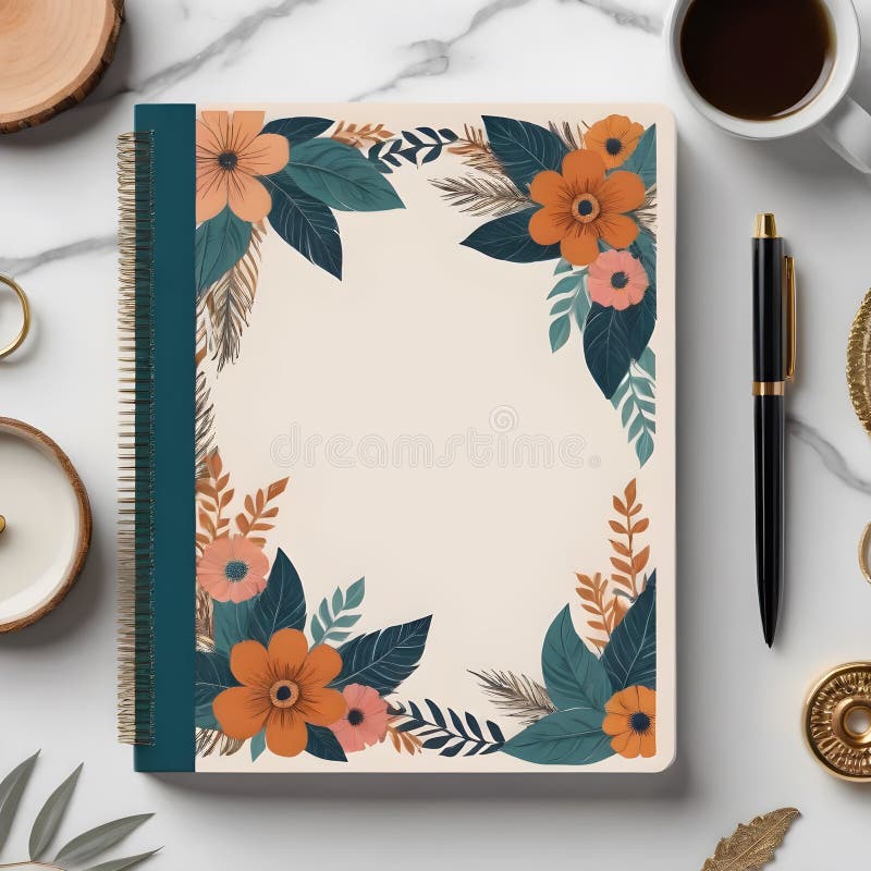 Dreamy Boho Journal Art Clipart ilustracja wektor