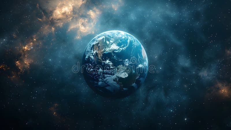 Dreamy Earth Background with Minimalist Map Design Stock Illustration