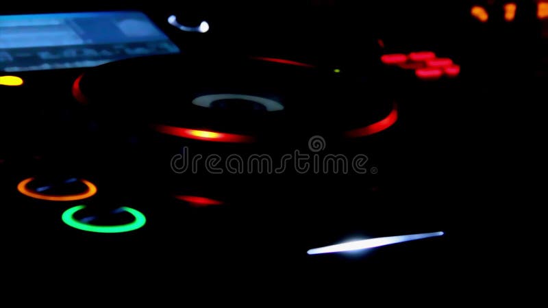 Drehscheibe, DJ gegründet mit Neonlichtern