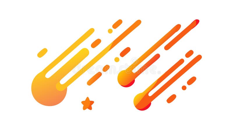 Drei Fallmesser oder Comets Icon Space und Dynamic Event Symbol Vektordesign Generative AI vektor abbildung