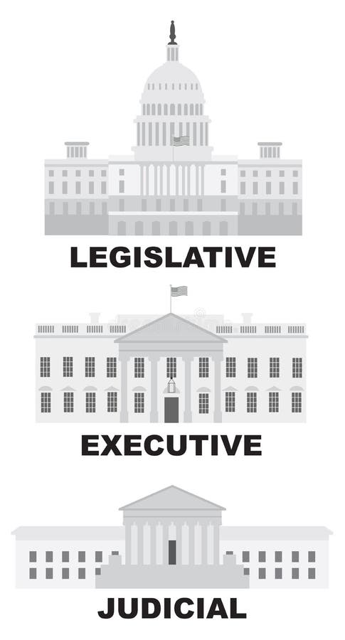Drei Niederlassungen US-Regierungs-Vektor-Illustration