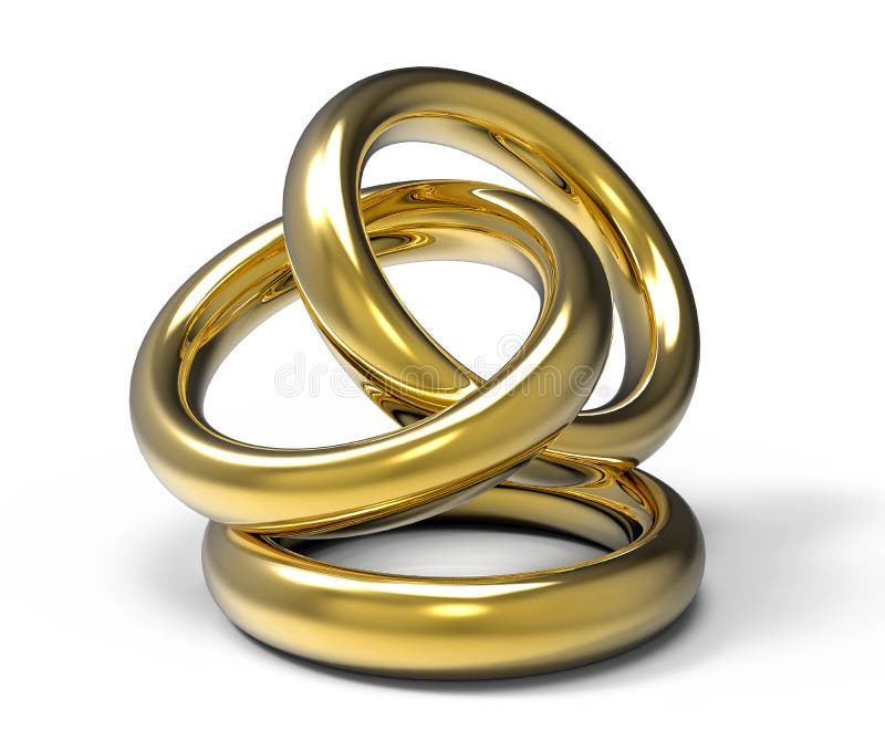 Drei Ringe stock abbildung. Illustration von schmucksachen 32629484