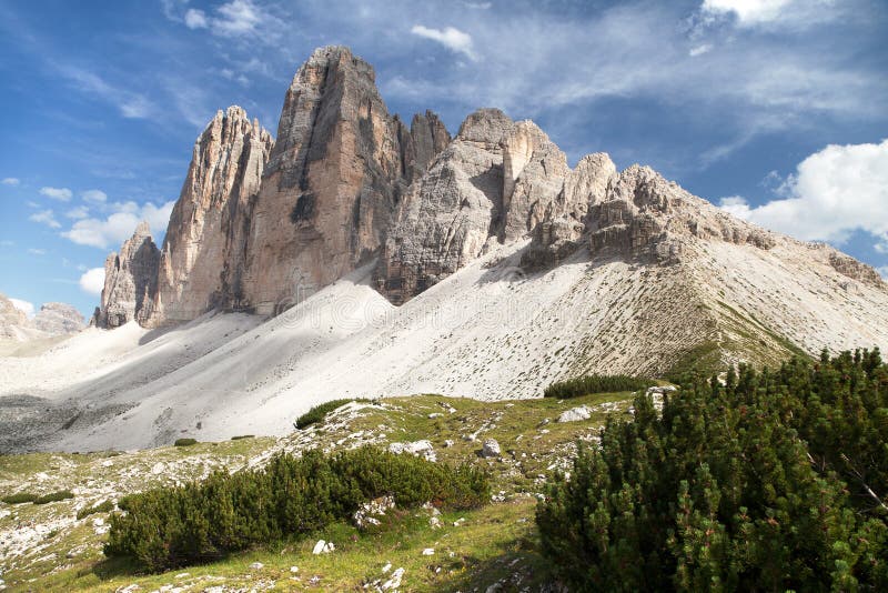 Drei Zinnen or Tre Cime Di Lavaredo, Italien Alps Stock Image - Image ...