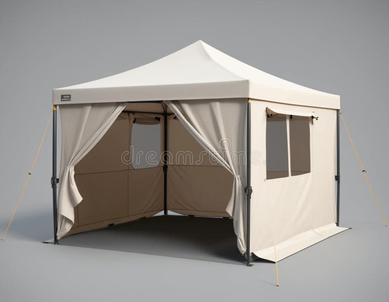 3drendered модель квадратной всплывающей палатки иллюстрация штока