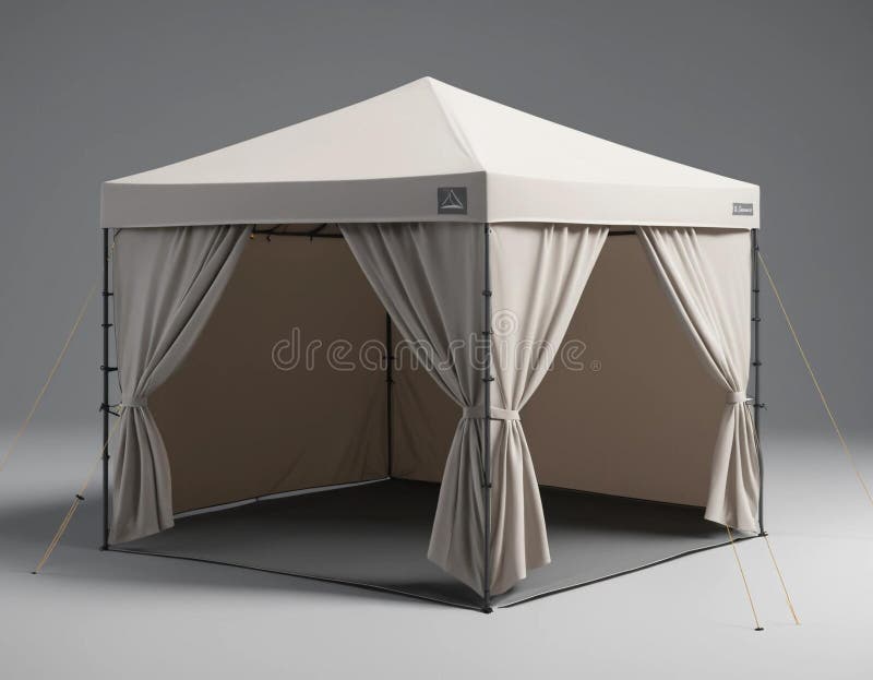 3drendered модель квадратной всплывающей палатки иллюстрация штока